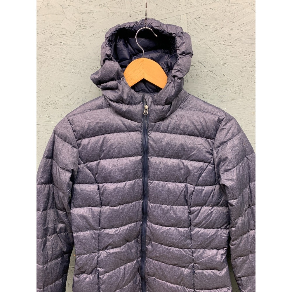 Eddie Bauer Down Puffer Jacket Women's Size Small Purple Hooded Winter Parka - Picture 3 of 13